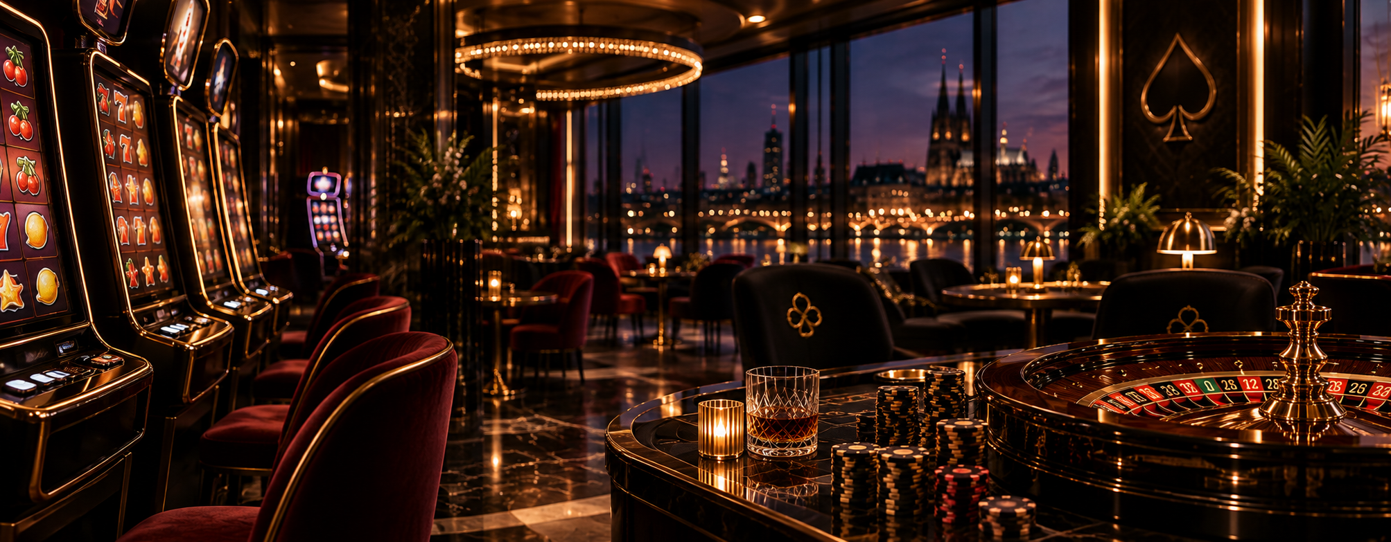 Bar und Aufenthaltsbereich der Spielbank Hannover